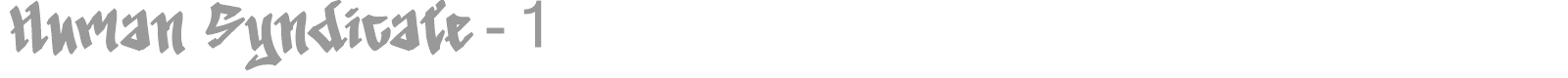 Human Syndicate font preview